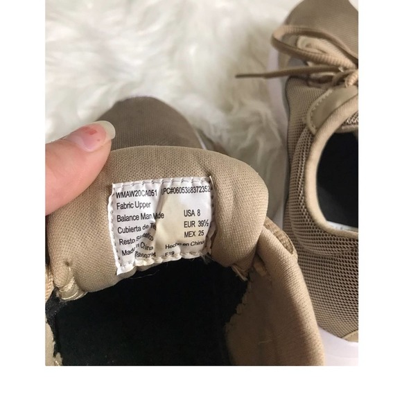 Athletic Works | Memory Foam Neutral Tan Fabric Upper Sneakers - Picture 5 of 9